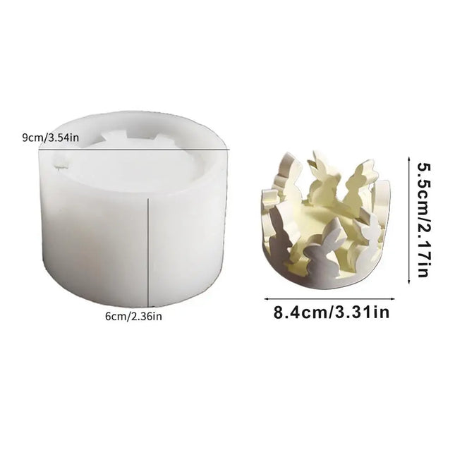 Easter Rabbit Candle Holder Silicone Mold