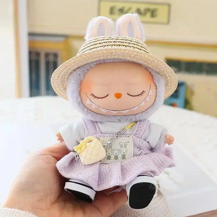 For 17cm Ropa Labubu v1/v2/v3 cloth Doll T-Shirt