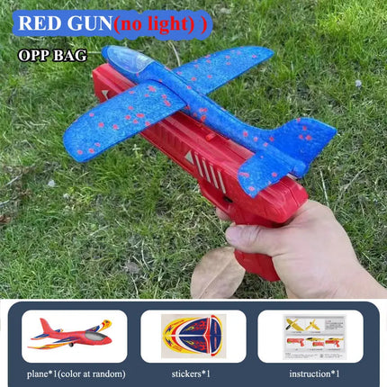 Foam Plane Launcher Outdoor Toy for Boys