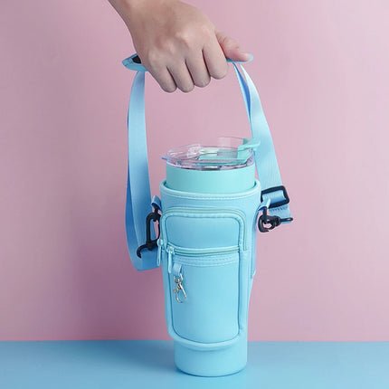 40oz Neoprene Water Bottle Pouch Holder Carrier Bag