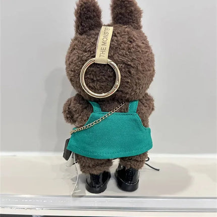 Labubu Cartoon Green Coffee Dress Shoes