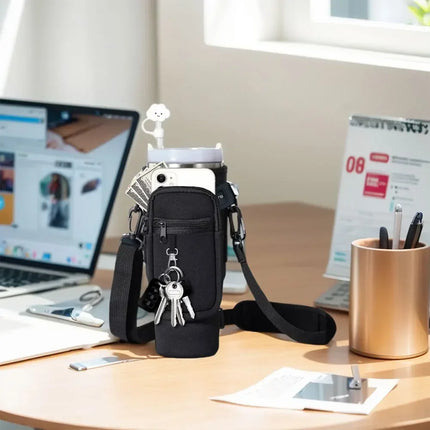40oz Neoprene Water Bottle Pouch Holder Carrier Bag