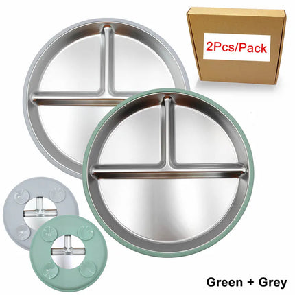 Stainless Steel Plate Kids Dinner Sets