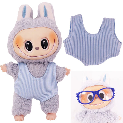 Doll Swimsuit+Glasses For labubu 17cm Plush Doll