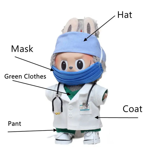 Doctor/Nurse Dress-Up Set for Labubu