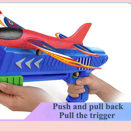 Foam Plane Launcher Outdoor Toy for Boys
