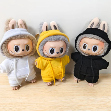 Labubu Doll Clothes Set (Hoodie & Pants Outfit)