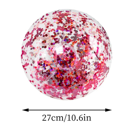 Sequin Beach Ball - Glitter Pool Toy for Parties & Swimming