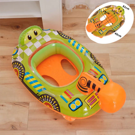 Rooxin Flamingo Swimming Circle Baby Infant Float Pool Swimming Ring With Sunshade Floating Seat Summer Beach Pool Swim Tube