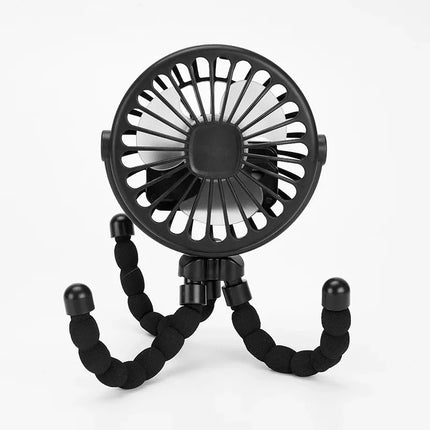 Silent Baby Fan (≤25dB) - Clip to Strollers, Wear as Neck Fan