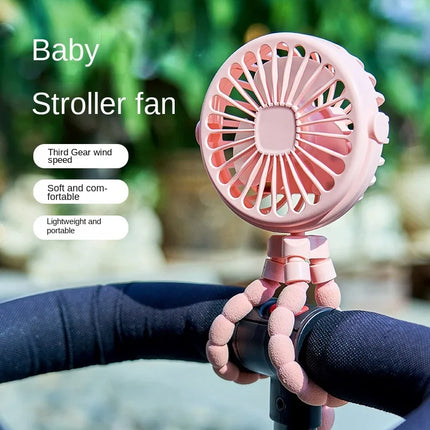 Silent Baby Fan (≤25dB) - Clip to Strollers, Wear as Neck Fan